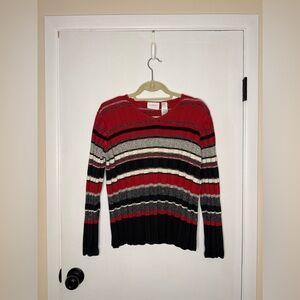 Liz‎ Claiborne Multicolor Vintage Striped Sweater
